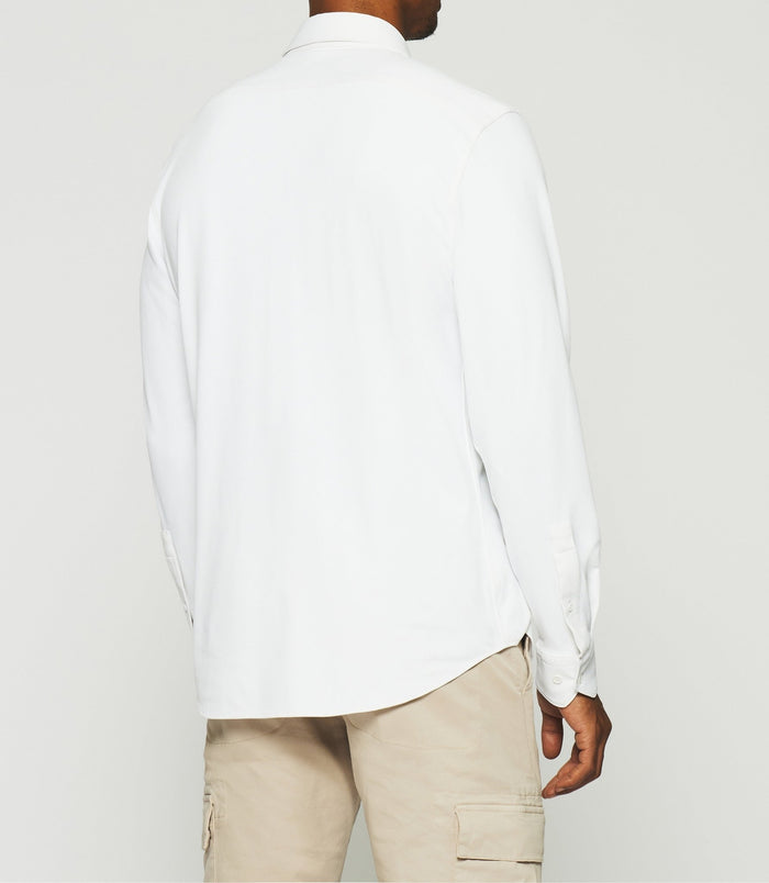 Izac Chemise Regular En Maille Piquée Blanche MELCHIOR
