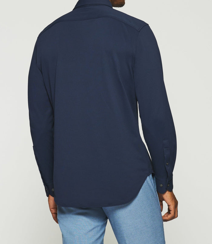 Izac Chemise Regular En Maille Piquée Marine MELCHIOR