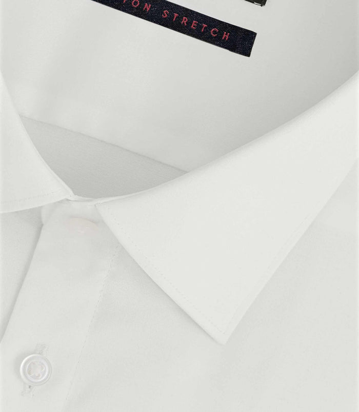 Izac Chemise Regular En Satin Stretch écru SASTRETCHBASIC