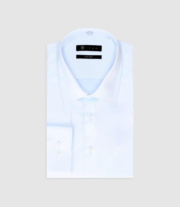 izac Chemise ville repassage facile bleu ciel PASTY