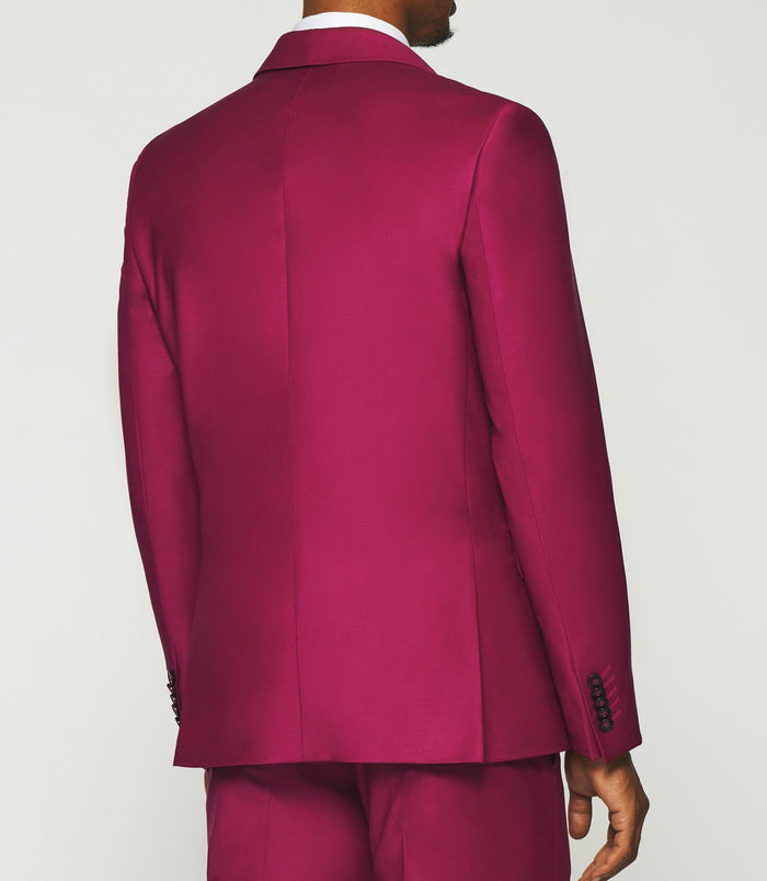 Izac Costume 2 Boutons En Laine Rose Fuchsia FAVORI