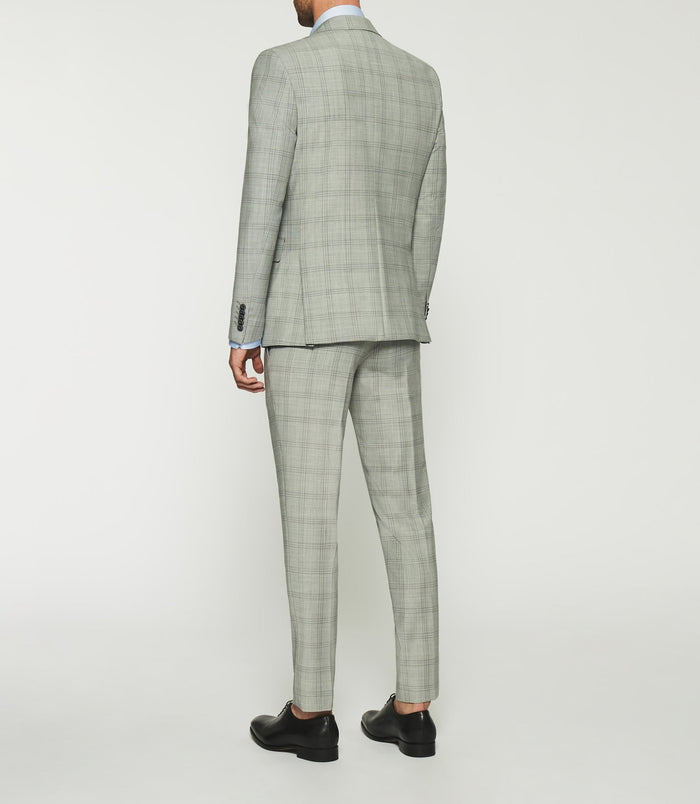 Izac Costume à Carreaux Fenêtre Gris 2 Boutons FORIO