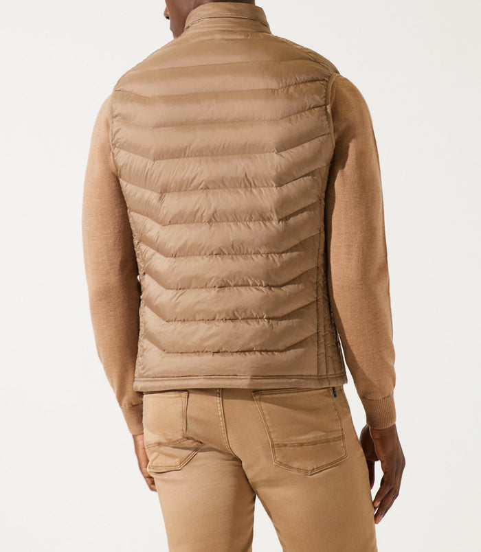 Izac Doudoune Sans Manches à Col Montant Beige MIDORI