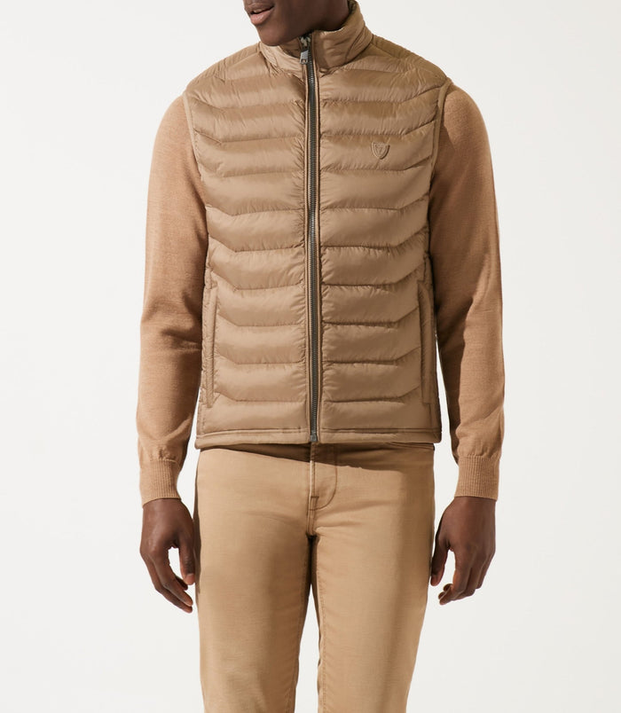 izac Doudoune sans manches à col montant beige MIDORI