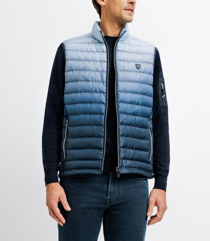 Izac Doudoune Sans Manches Dégradée Et Matelassée Marine