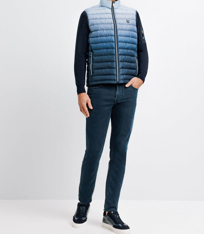 izac Doudoune sans manches dégradée et matelassée marine