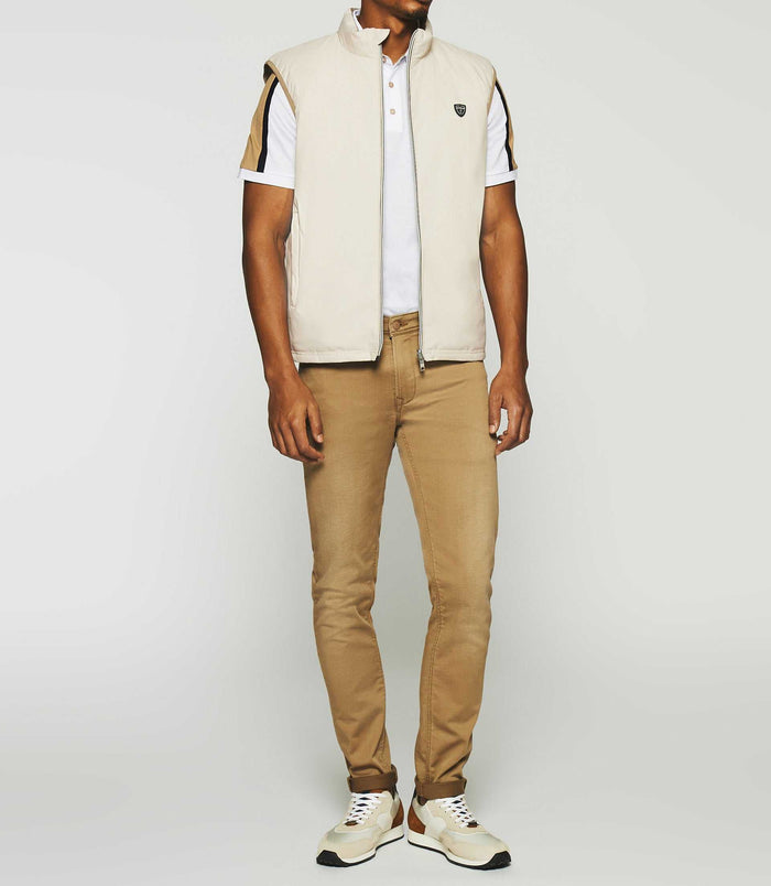 izac Doudoune sans manches réversible beige clair et beige foncé RENAN