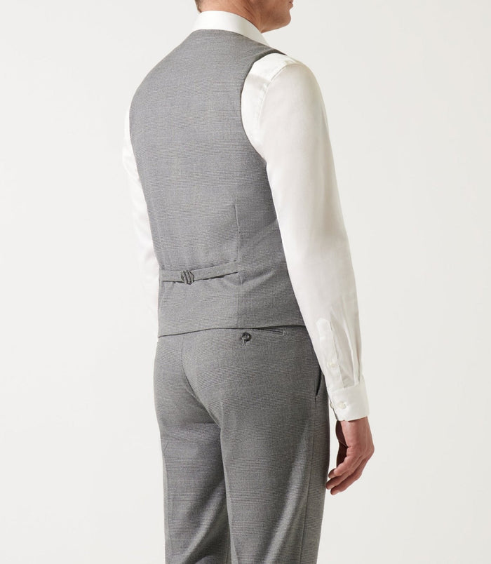 Izac Gilet De Costume Esprit Prince De Galles Gris XFAGGIO