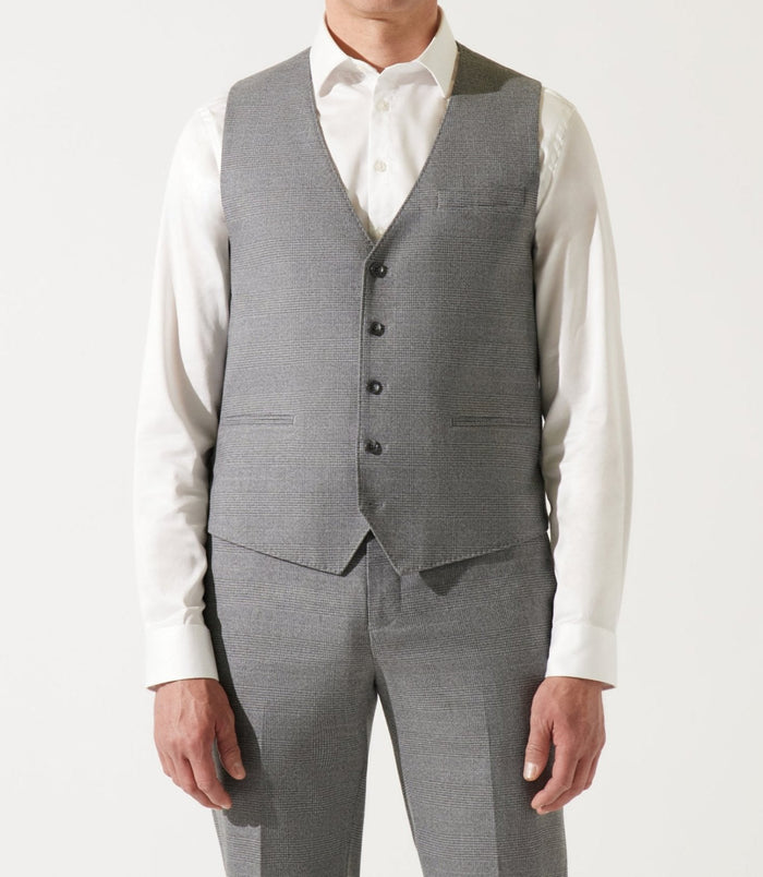 izac Gilet de costume esprit prince de galles gris XFAGGIO