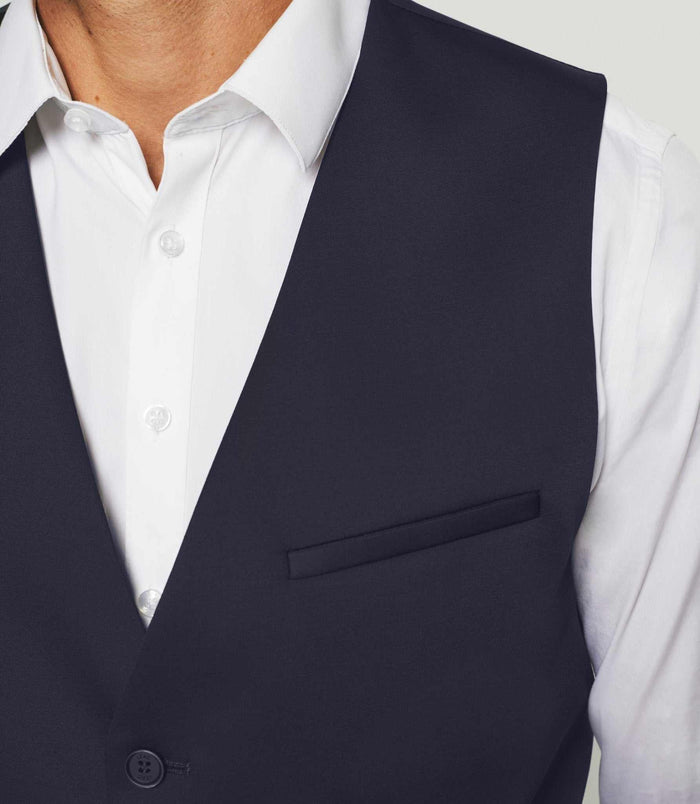 Izac Gilet De Costume Tissu Technique Bleu Marine "Jionac"