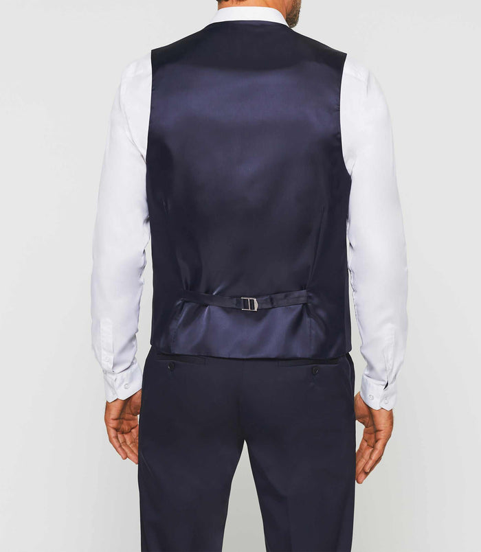 Izac Gilet De Costume Tissu Technique Bleu Marine "Jionac"