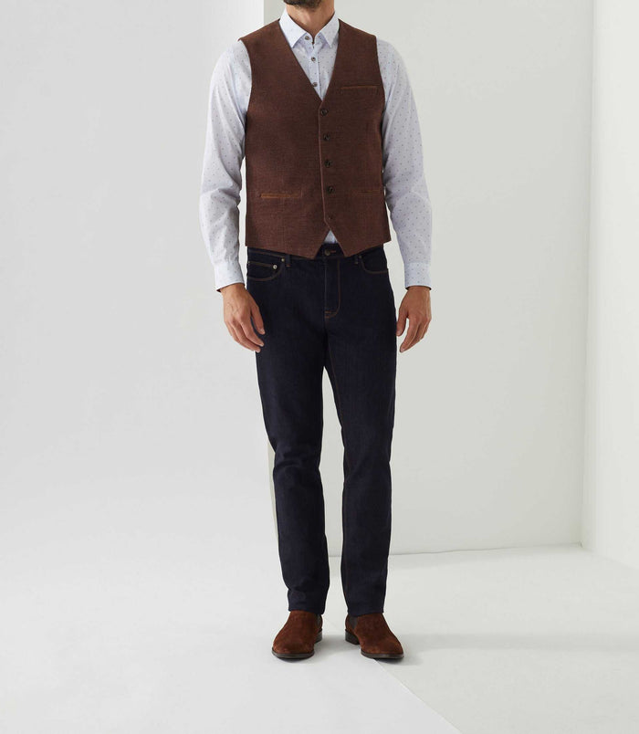 izac Gilet ville velours fantaisie marron clair "Orecord"