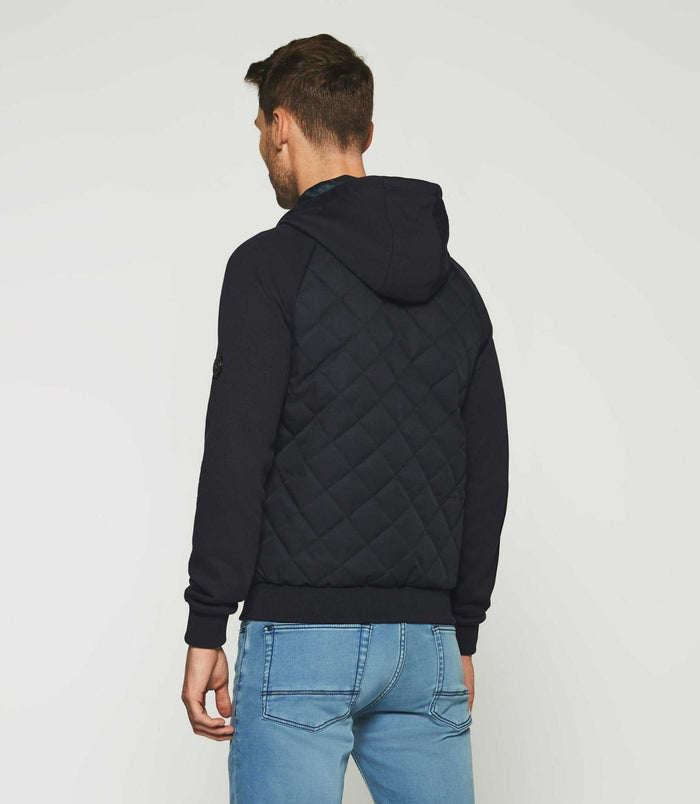 Izac Gilet Zippé à Capuche En Molleton Marine SWDAVE