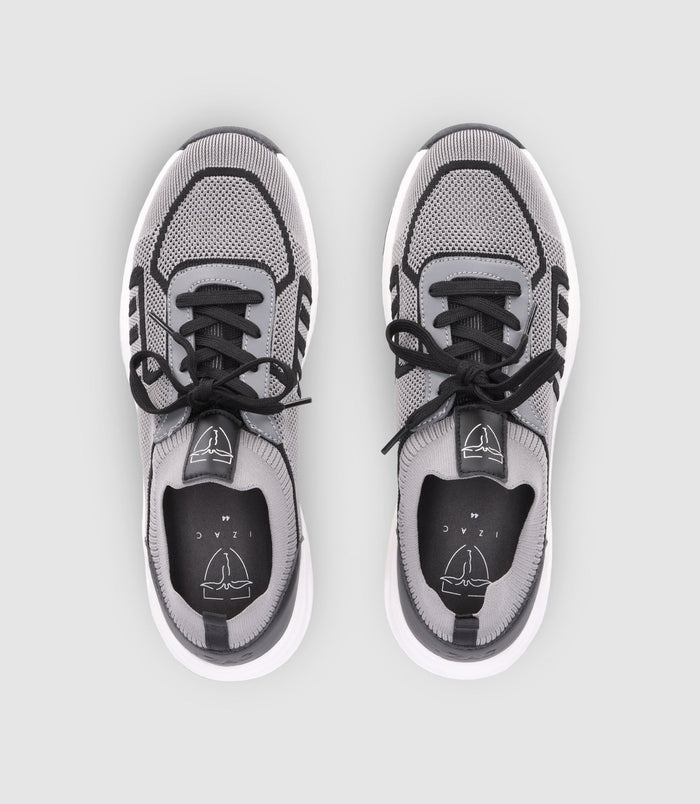 Izac Baskets Avec Chaussette Montante Grise