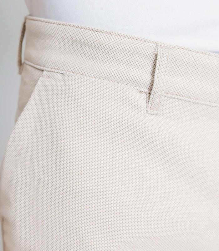 Izac Bermuda Armuré Beige