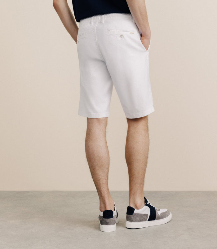 Izac Bermuda Avec Cordon Blanc