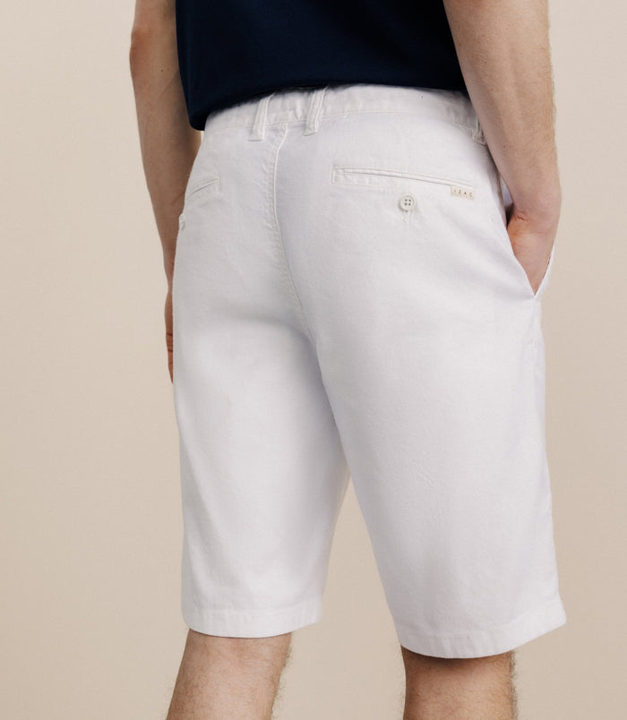 Izac Bermuda Avec Cordon Blanc