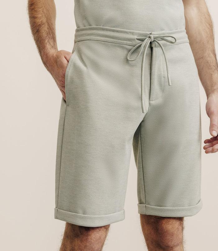 Izac Bermuda Avec Cordon Kaki