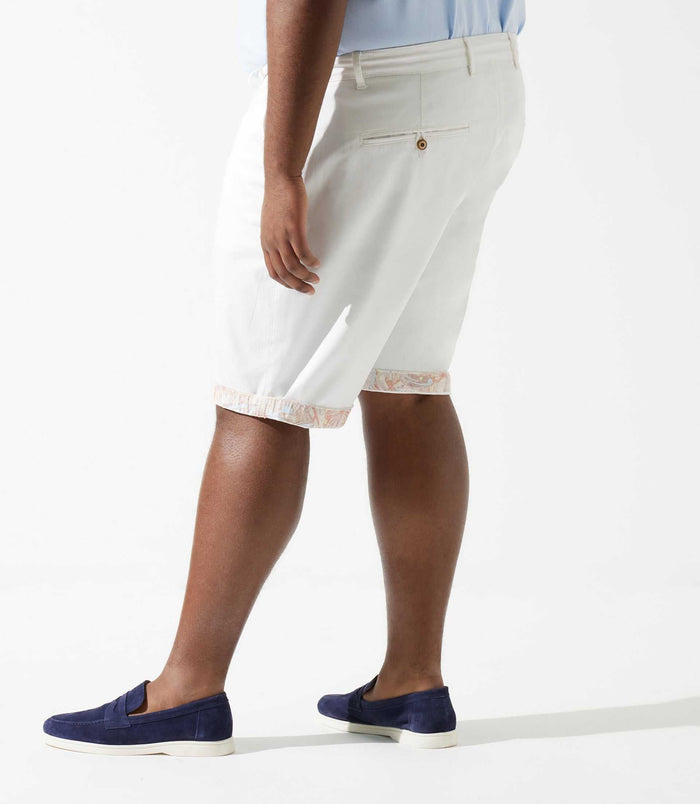 Izac Bermuda Coton Stretch Blanc SLOWLYBT