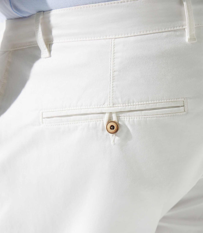 Izac Bermuda Coton Stretch Blanc SLOWLYBT
