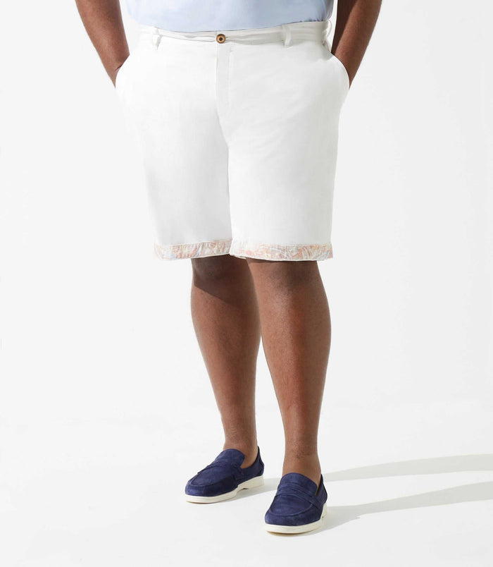 izac Bermuda coton stretch blanc SLOWLYBT