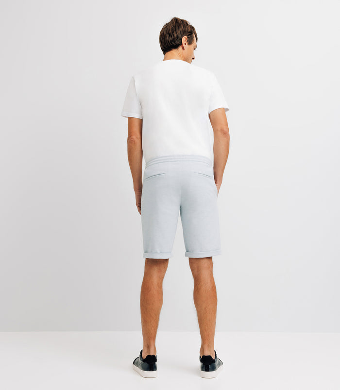 Izac Bermuda Coton Stretch Ciel