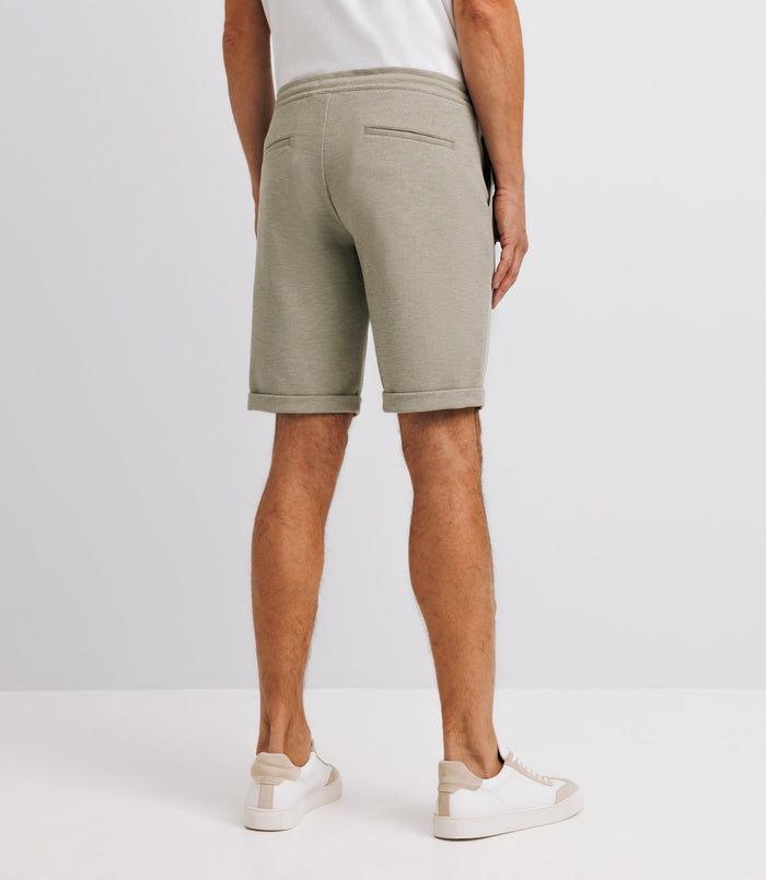 Izac Bermuda Coton Stretch Kaki Clair