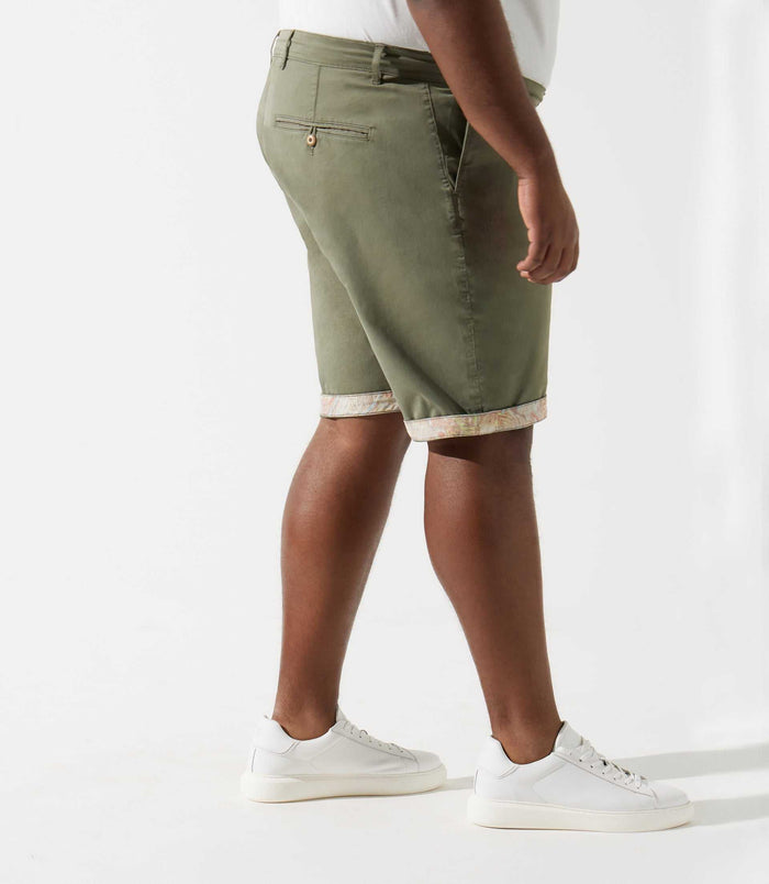 Izac Bermuda Coton Stretch Kaki Clair SLOWLYBT