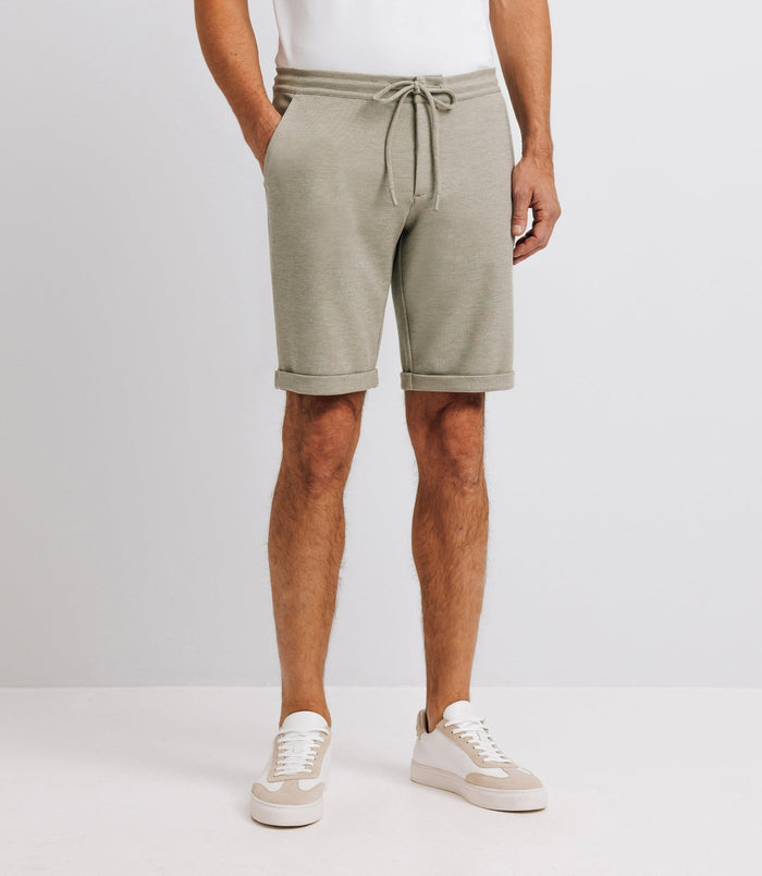 izac Bermuda coton stretch kaki clair