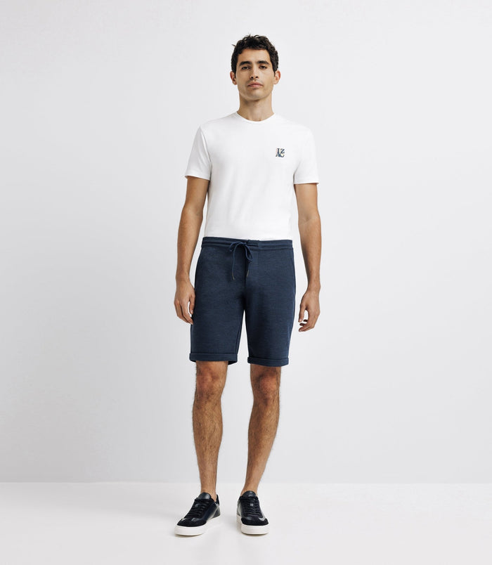 izac Bermuda coton stretch marine