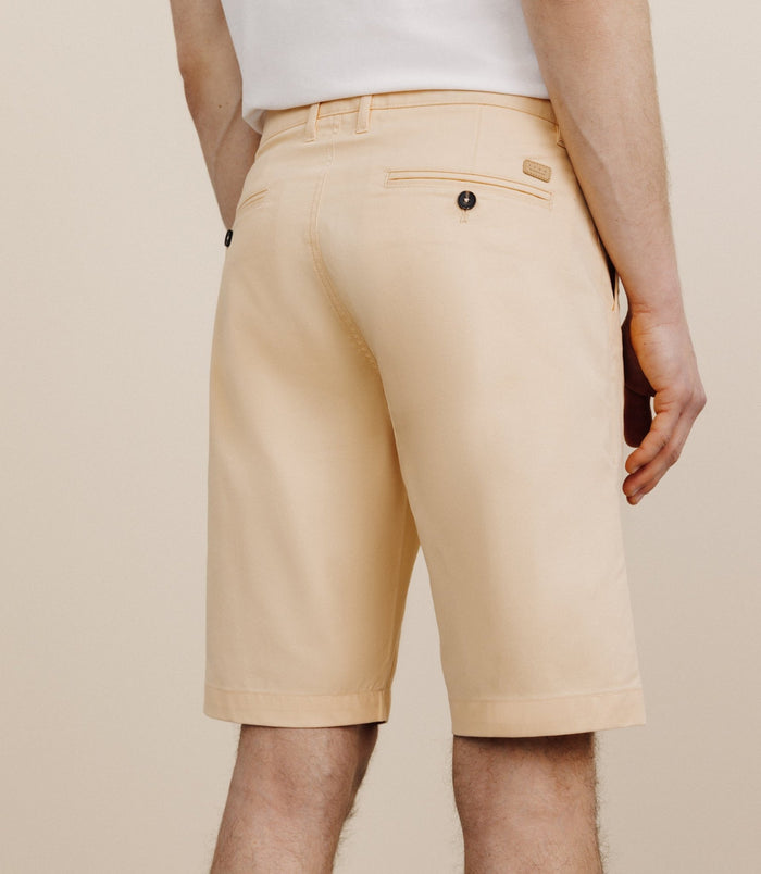 Izac Bermuda Coton Stretch Pêche