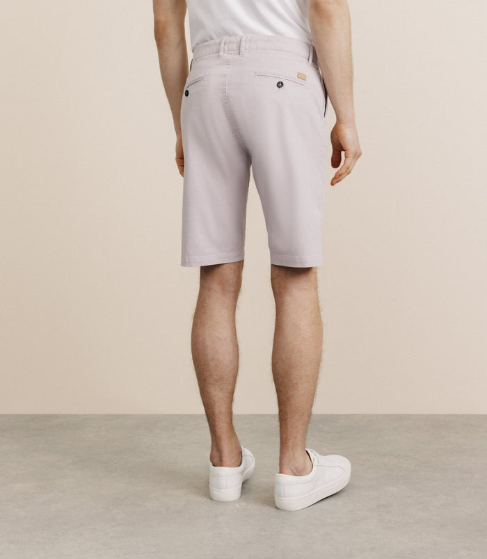 Izac Bermuda Coton Stretch Rose