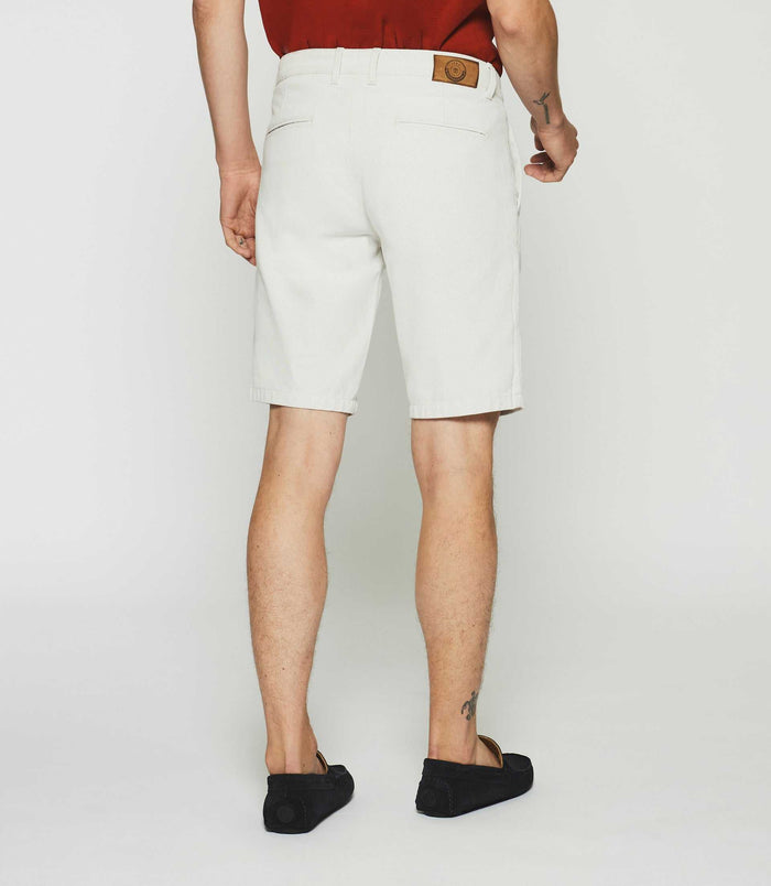 Izac Bermuda En Coton Beige