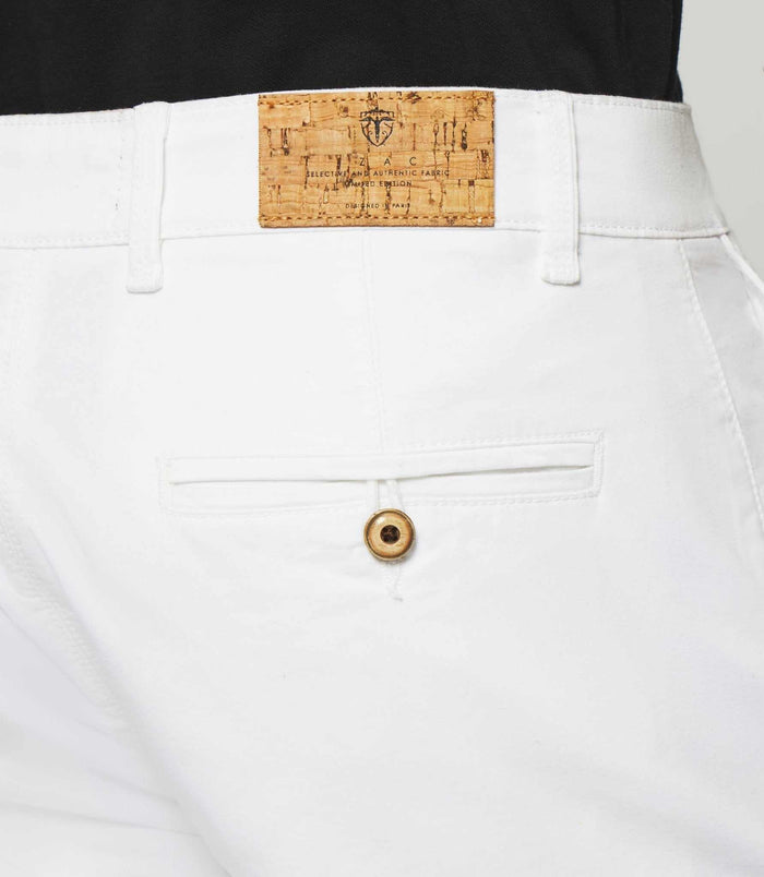 Izac Bermuda En Coton Stretch Blanc SLOWLY