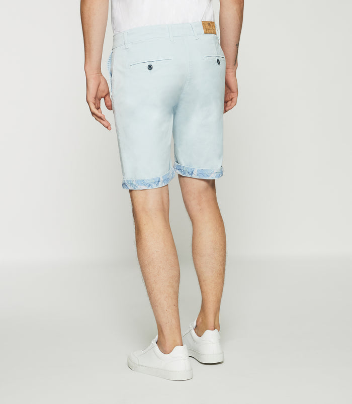 Izac Bermuda En Coton Stretch Bleu Ciel SLOWLY