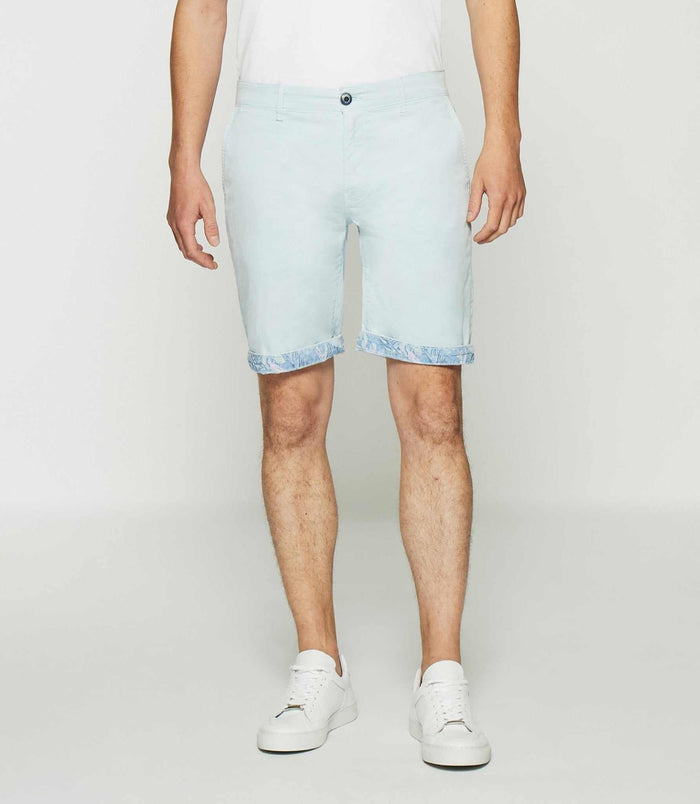 izac Bermuda en coton stretch bleu ciel SLOWLY