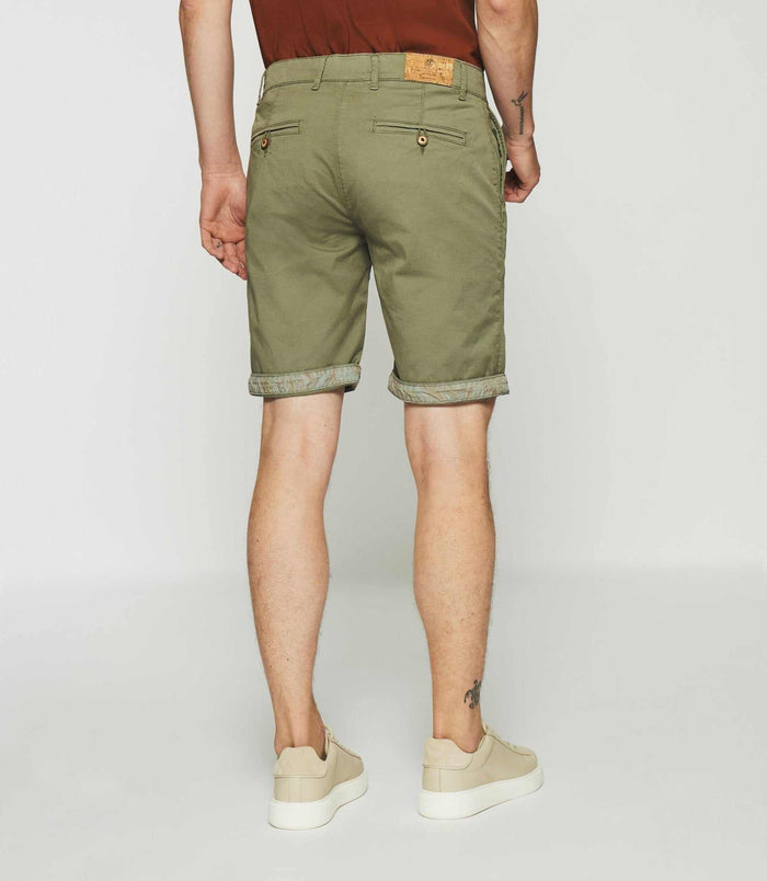Izac Bermuda En Coton Stretch Kaki Clair SLOWLY