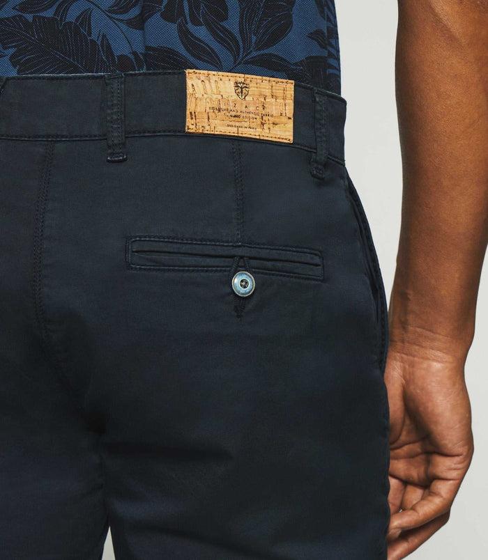 Izac Bermuda En Coton Stretch Marine SLOWLY