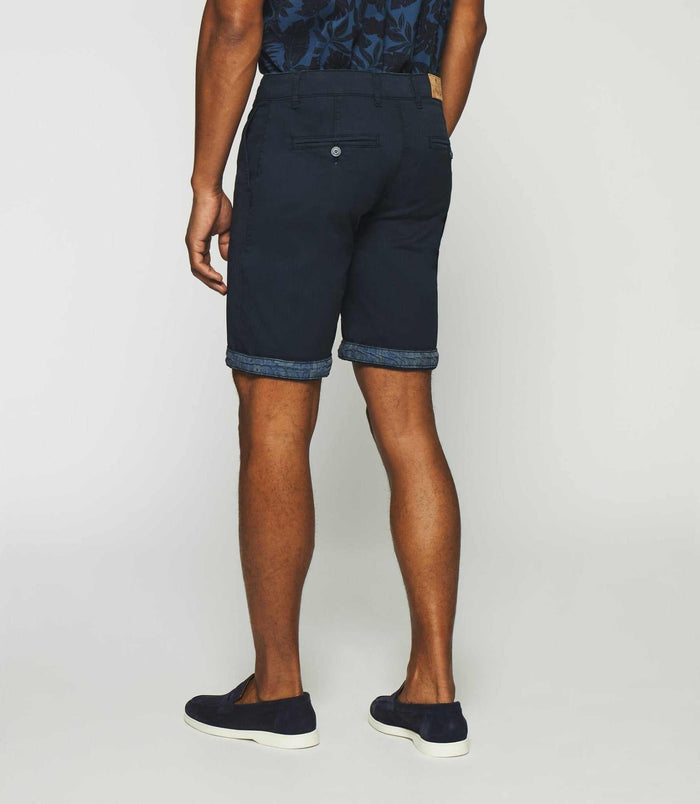 Izac Bermuda En Coton Stretch Marine SLOWLY