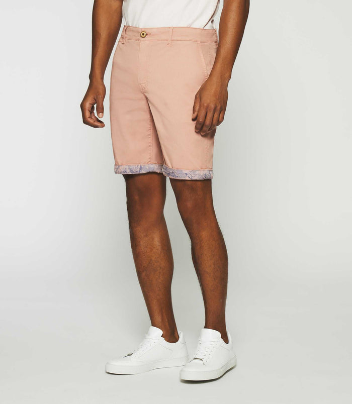 izac Bermuda en coton stretch rose