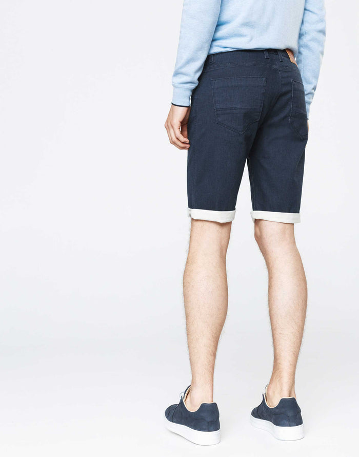 Izac Bermuda Slim Denim Marine
