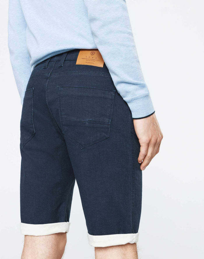 Izac Bermuda Slim Denim Marine