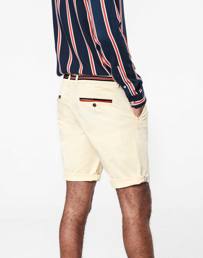 Izac Bermuda Sport Chic Jaune Pâle