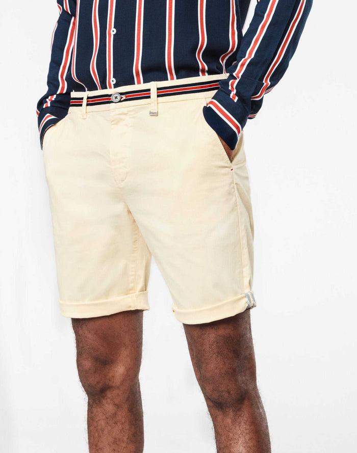 izac Bermuda sport chic jaune pâle