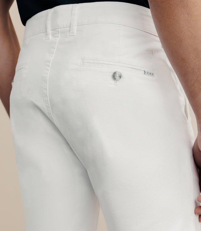 Izac Bermuda Stretch Blanc