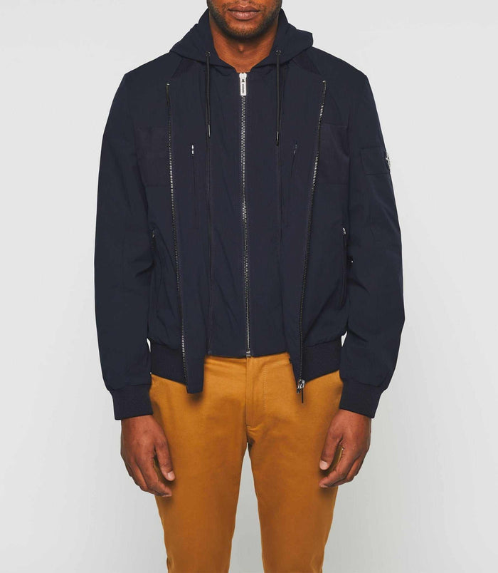 Izac Blouson à Capuche Marine "Rollin"