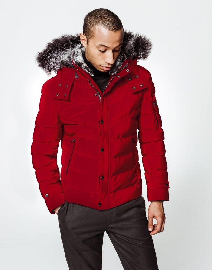 Izac Blouson Capuche Rouge