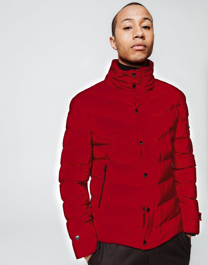 Izac Blouson Capuche Rouge