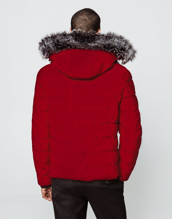 izac Blouson capuche rouge