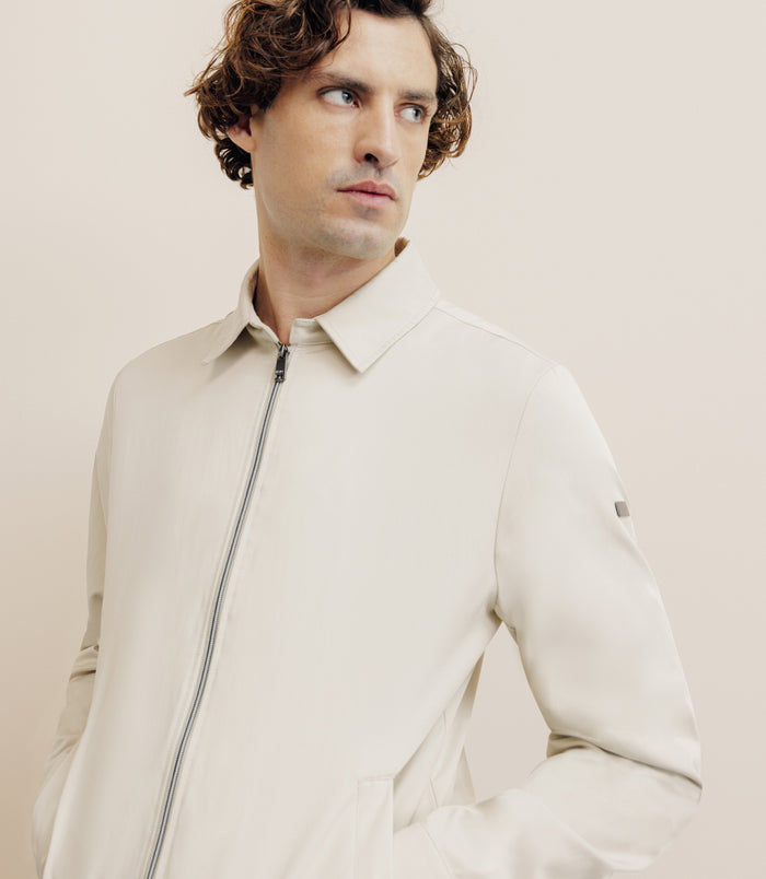 Izac Blouson Col Chemise Beige